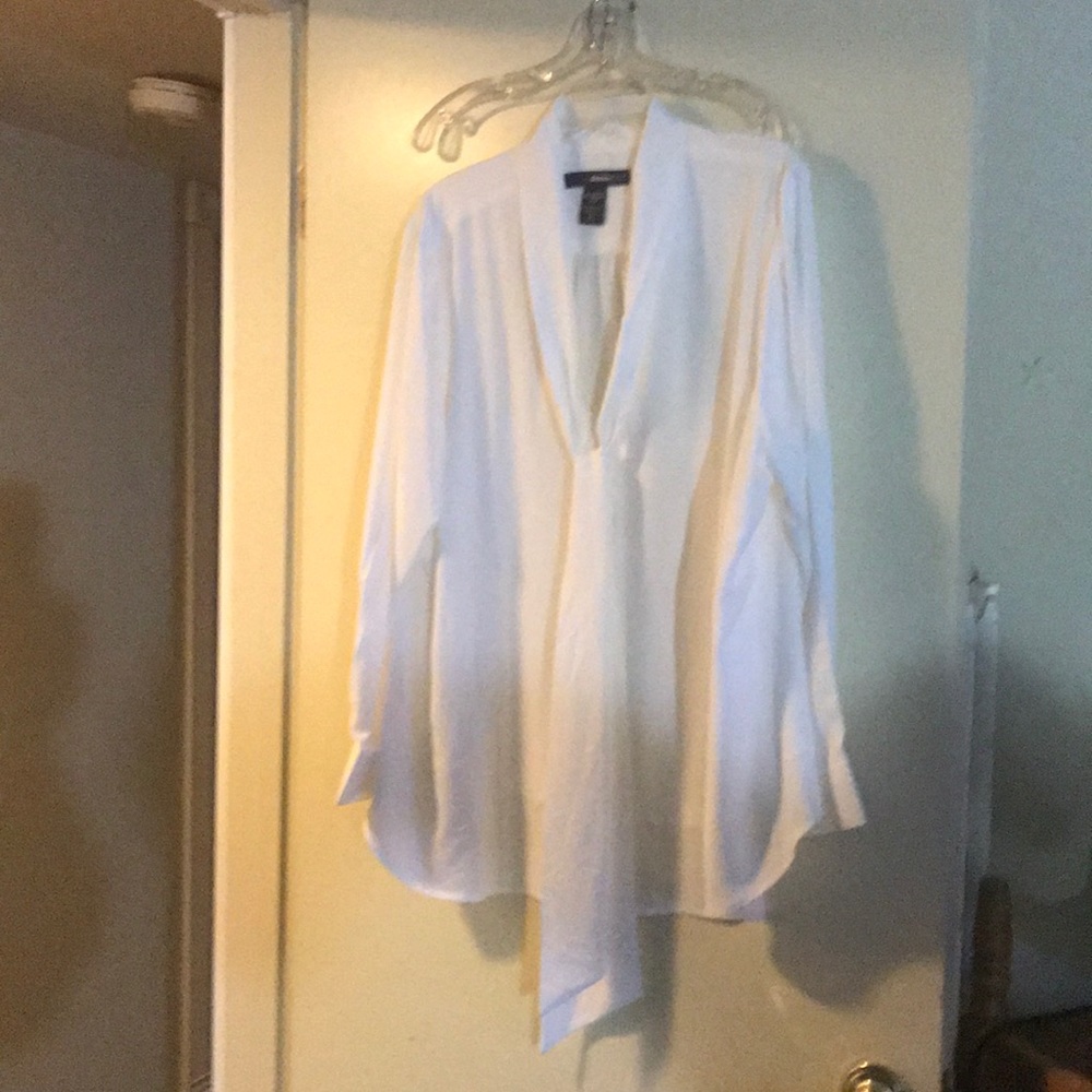 White Blouse with neck tie